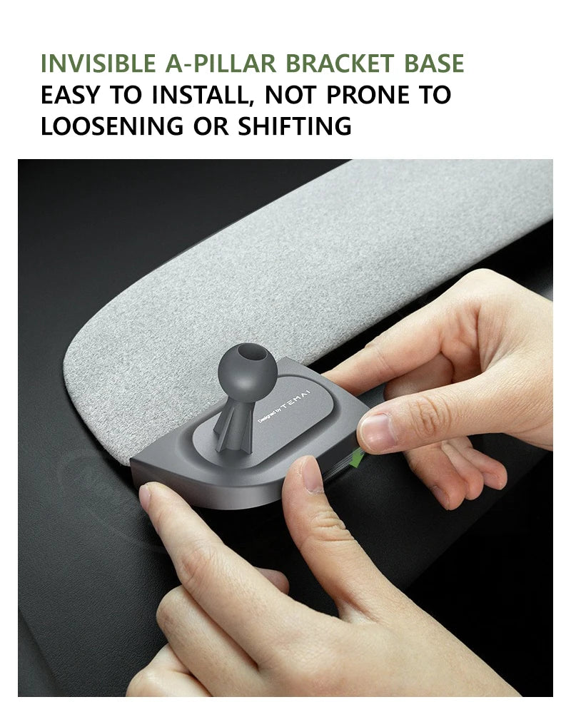 NovaAcc Magnetic Wireless Charging Mount For Tesla Model Y Juniper Model 3 Highland 2024-2026 Left Right Rudder Car Phone Holder
