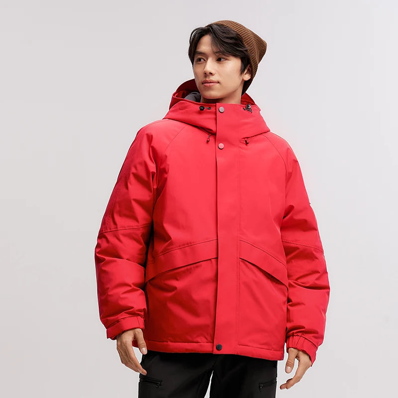 Semir Down Jacket Men Mid-Length 2024 Winter New RainproofStain-ResistantOil-Proof Windproof Loose Hooded Versatile Down Jacket