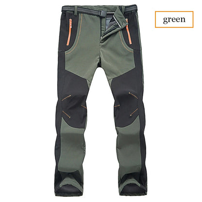 2024 Winter Fleece Hiking Pants Thick Warm Waterproof Trousers Windproof Outdoor Soft Shell Trousers Trekking Camping Ski Pants