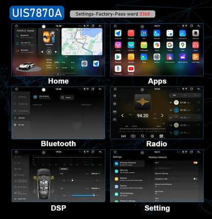 CHSTEK Car Radio Wireless Carplay Qualcomm for Porsche 911 997 Boxster Cayman 987 Auto Android 13 Multimedia Player Navigation