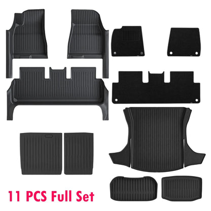 For 2024 Tesla Model 3 Highland Floor Mats with Door Sill Protector Full Cover Floor Liners with Front Rear Cargo Liner Seatback