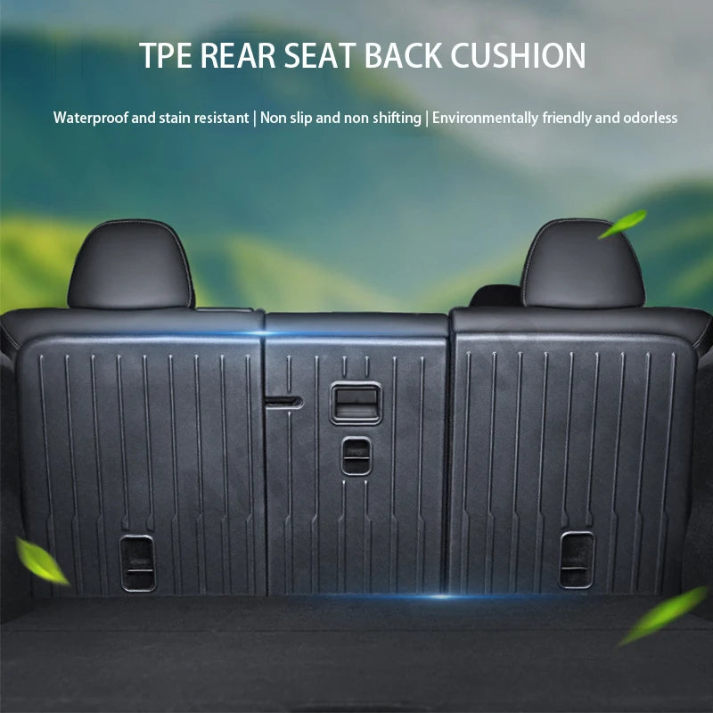 AITESLCAR for Tesla Model Y Juniper/Launch 2025 Rear Seat Backrest Protective Pad Cargo Liner Trunk Mat Anti-Kick Pad Accessori