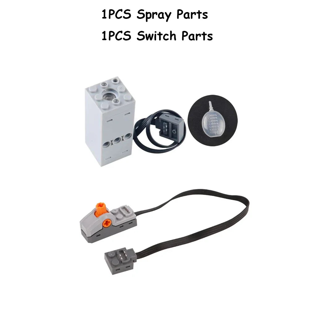 Mould King Fogger Technical Light Spray Smoke Part Compatible Major Brand Building Blocks MOC Supercar Retro Steam Train Chimney