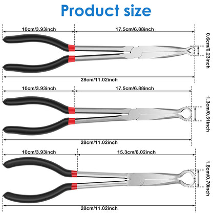 3/5Pcs Hose Gripper Plier Carbon Steel Spark Plug Removal Pliers Long Handle Car Electrical Disconnect Plier Radiator Hose Clamp