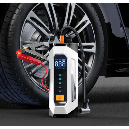 5000A Car Emergency Jump Starter With Portable Tire Inflator And Ignition Function 12v Booster Car battery Air Pump Electric