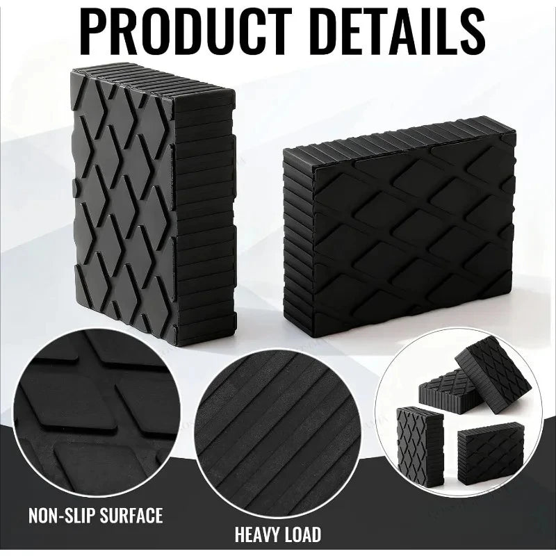 Rubber Jack Pad Car Lift Blocker Jack Pad Shock-Absorbing Support For Car Jacks Lifting Equipment Elastic Blocks Accessories