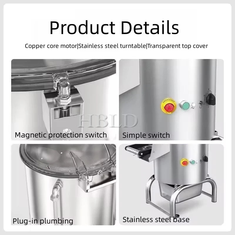 Electric Commercial Stainless Steel Potato Cleaning Machine Fully Automatic Carrot Peeler for Kitchen Use
