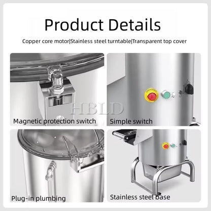 Electric Commercial Stainless Steel Potato Cleaning Machine Fully Automatic Carrot Peeler for Kitchen Use