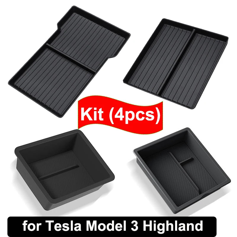 for Tesla Model Y YL Juniper 2025 Center Console Storage Tray Armrest Box Organizer Box Tesla Model 3 Highland 2024 Accessories