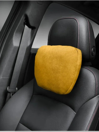 Italy Suede Car Neck Rest Pillow For Rolls Royce Cullinan RR31 Seat Head Neck Support Cushion Auto Interior Accessories