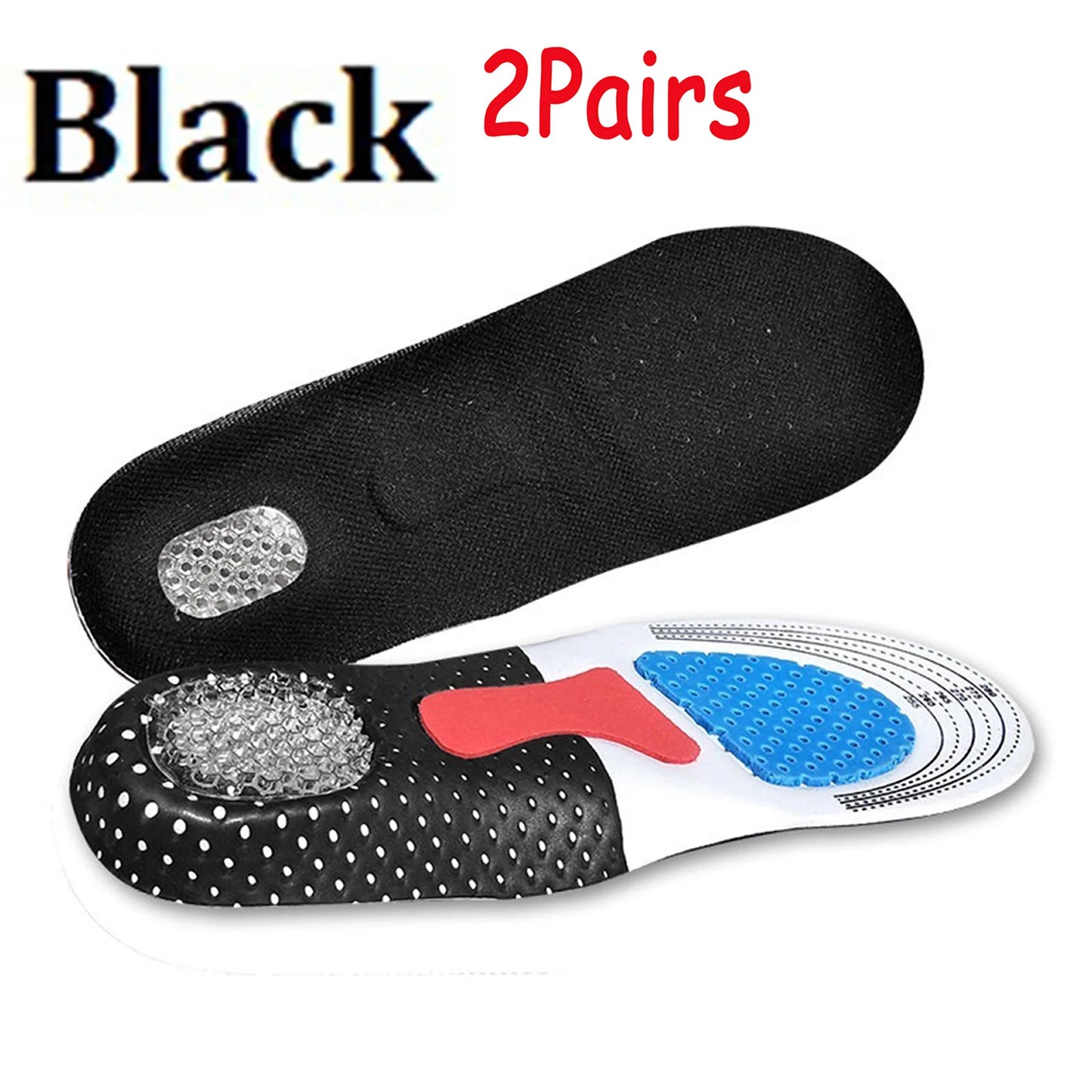 Cuttable Orthotic Insoles, Memory Foam Cushion Gel Insoles, Silicone Arch Support Inserts, Soft Running Insoles for Men & Women