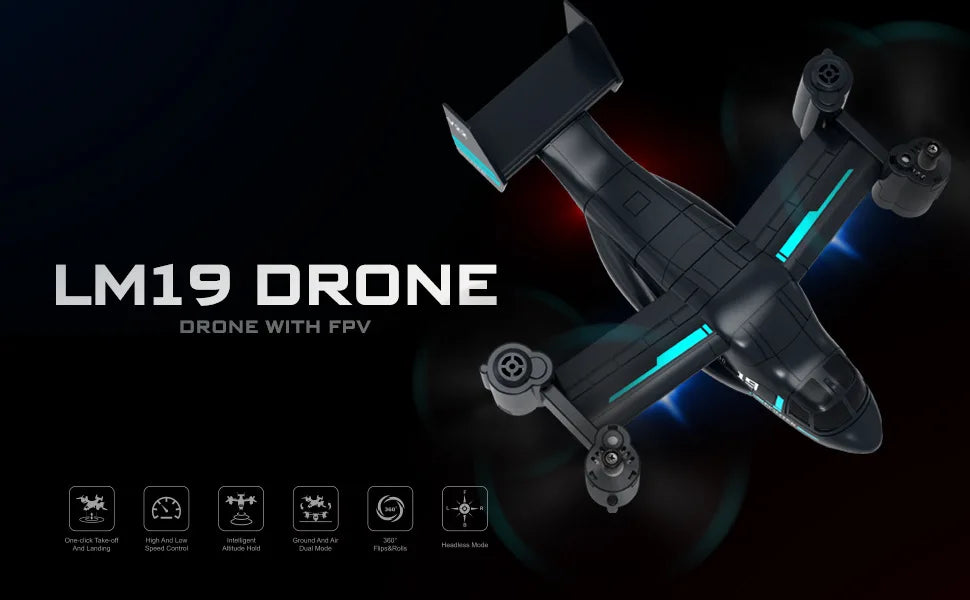 LM19 Remote Control Helicopter Drone 480P Camera Fighter Quadcopter Osprey Aircraft RC Drones for Children Kids Plane Toys Gifts