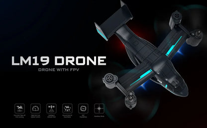 LM19 Remote Control Helicopter Drone 480P Camera Fighter Quadcopter Osprey Aircraft RC Drones for Children Kids Plane Toys Gifts