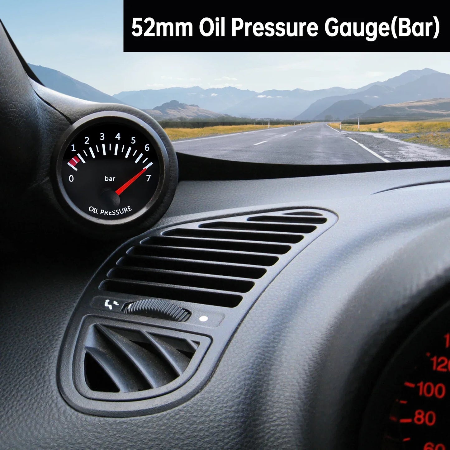 2'' 52mm Racing Car Indicator Water Temp Gauge Oil Temp Meter Voltmeter Oil Press Vacuum Boost Air Fuel Ratio EGT Instrument
