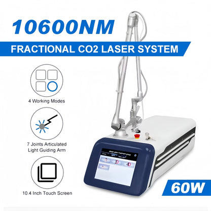 PortableCo2 Laser Fractional Laser CO2 Skin Wrinkle Removal Acne Treatment Beauty Machine