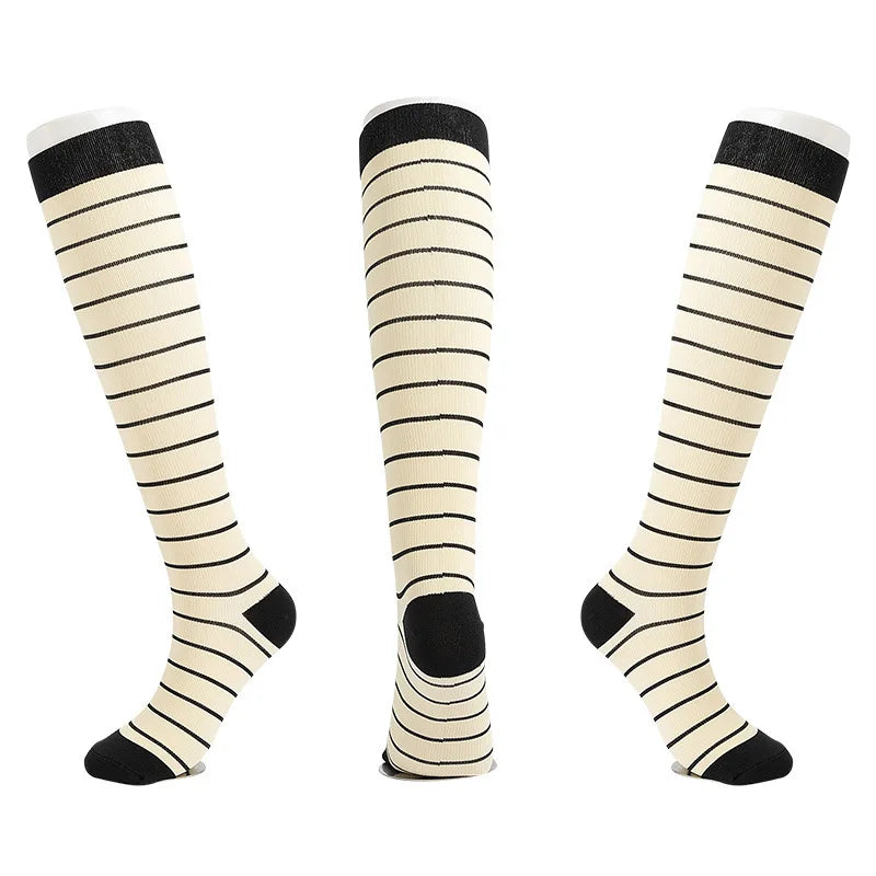 S-XXL Compression Socks Compression Socks for Varicose Vein Calf Riding Socks Stretch Open Toe Knee Socks