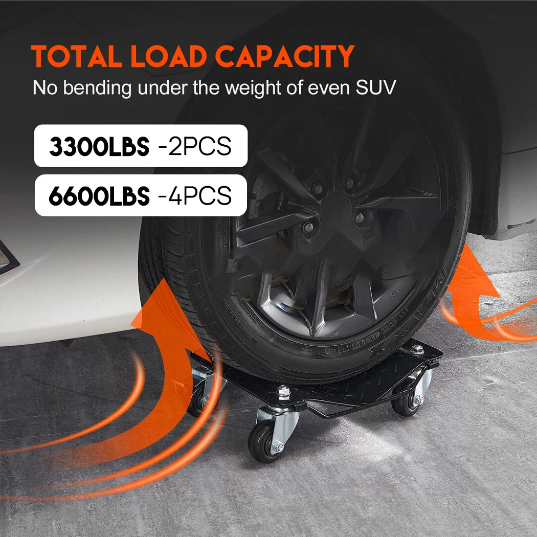 Car Dolly Wheel Tire Moving 3ton (6600lbs) Heavy Duty Skate Auto Repair Jack