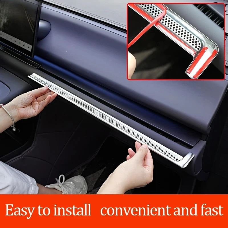 For Leapmotor C10 Car Front Center Console Grille Dust Cover Air Conditioning Vent Protective Durable Car Interior Accessories