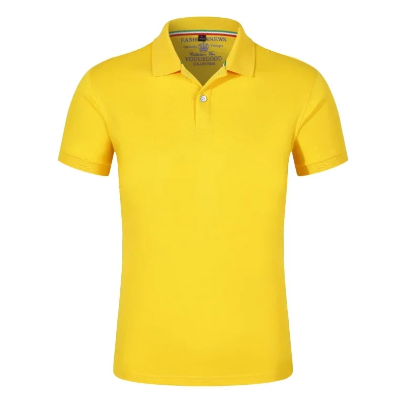 Top Quality Summer Short Sleeve Solid Classic Polo Shirts Custom Printed Design Photo Logo For Business Staff Company Uniform