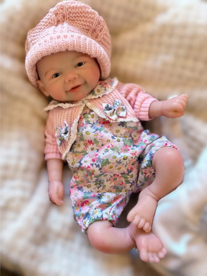 13 Inch Handmade bebe reborn de silicona Vivienne Silicone Bebe Newborn Girl Doll Ideal for Children's Birthday Gifts