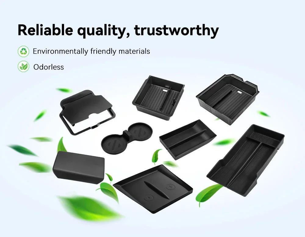 For Tesla Model 3/Y/YL Highland Juniper 2026 Center Armrest Hidden Storage Box Cup Holder Console Organizer Box Accessories