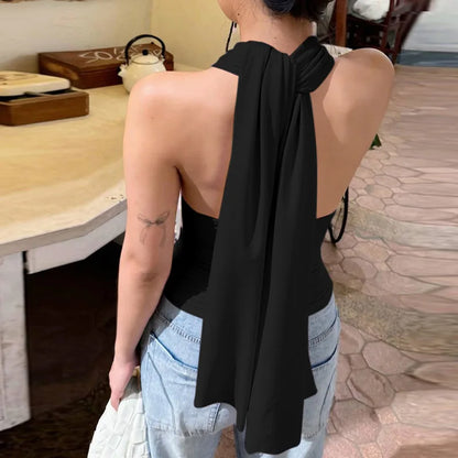 Talenza Summer Women's Camisole Tops Fashion Sexy Lace-Up V-Neck New Fit Blouse Tops Party Vacation Chic Casual Women's Clothes