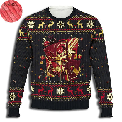 2026 Hot Hazbin Hotel Vox Print Ugly Sweater Y2K Winter Streetwear Pullover Men's and Women's Harajuku Style Fun Casual Top Gift