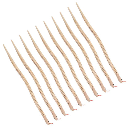10Pcs Wooden Blank Snake Unfinished DIY Craft Painting Kit Flexible Wiggle Snake Sensory Learning Decor Gift for Kids
