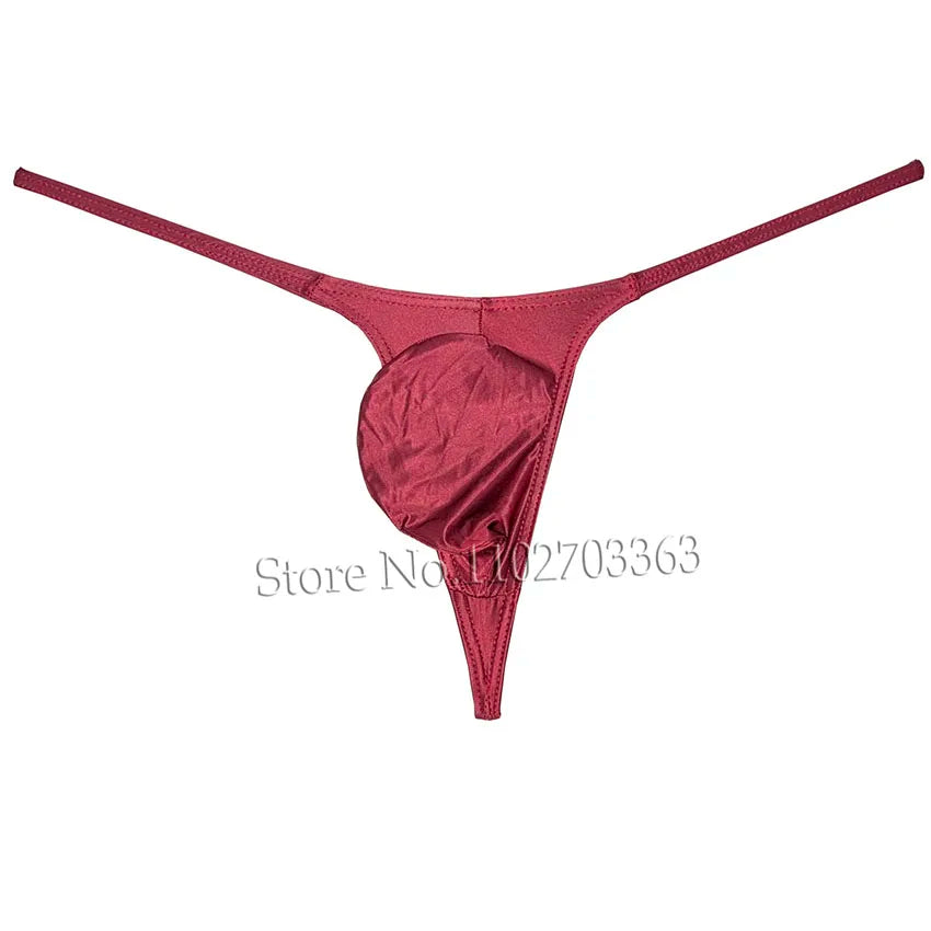 Men's Sexy Thong Underwear Pouch Tangas Male G-strings Bikini Briefs Lingerie Underpants Thongs Shiny Tangas