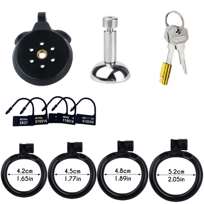 FRRK 4 Size Rings Resin Sissies Urethral Inverted Male Chastity Cage With Metal Urine Catheter 정조대 Penis Lock BDSM Men's Sex Toy