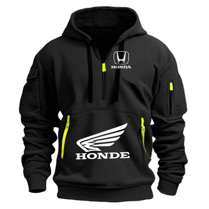 2026 Honda Men's Autumn/Winter Sports Hoodie Zipper Hoodie Coat Pocket Trendy Pullover