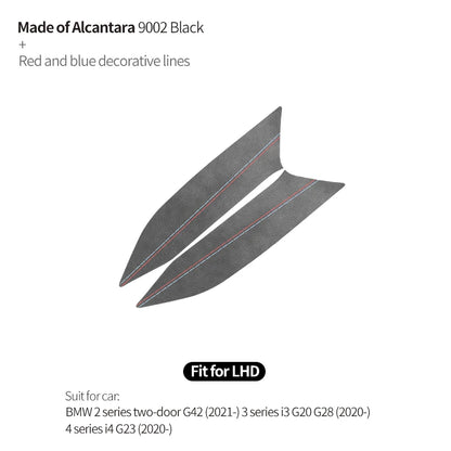 For BMW 2er Two-Door G42 3er i3 G20 G28 4er i4 G23 Center Console Side Trim Sticker Car Interior Accessories Made of Alcantara