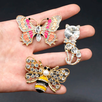1pcs Designer Butterfly Metal Shoe Charms Bees Dinosaurs Foxes Luxury Decorations for Shoe Accessorie Crab Pins for Women Girls