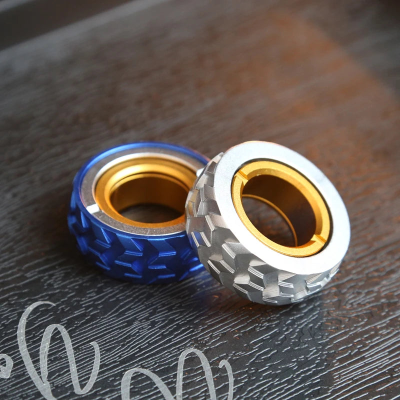 Mechanical Fidget Ratchet Ring EDC Fidget Sliders Fidget Toys Stress Relief For Adults Magnetic Metal For Adult Children Gift