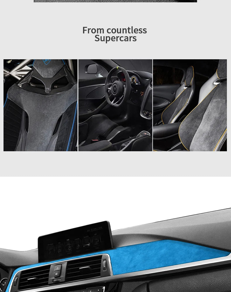 Made of Alcantara For BMW F30 F32 F34 Center Console Dashboard and Instrument Panel Trim Sticker Car Interior Tuning Accessories