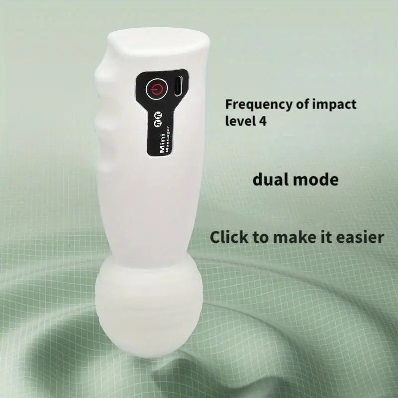 Portable Mini Electric Massager, USB Rechargeable with 4 Speed Settings, Versatile for Body, Back, Neck, Legs, and Waist Massage