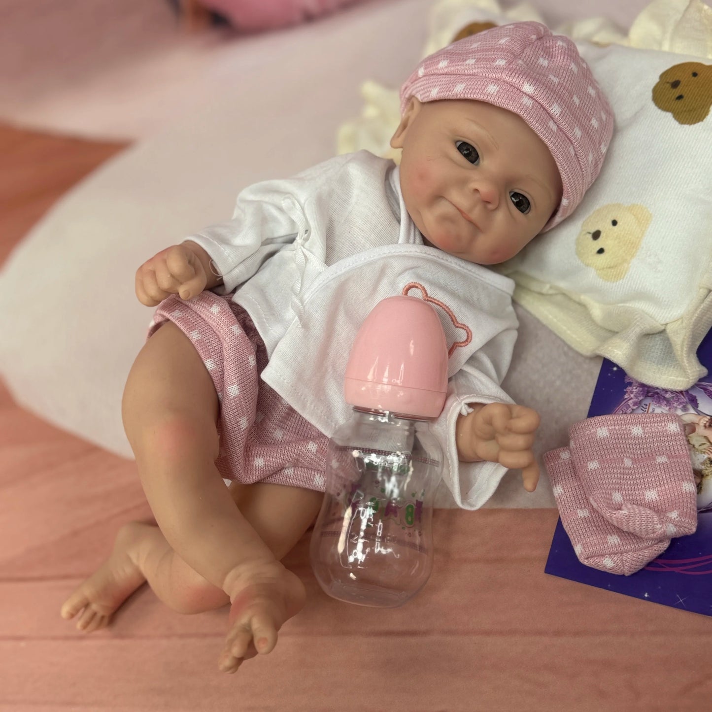 1pc 13 Inch Silicone Doll Cute Bebe Newborn Baby Soft Solid Silicone Girl&Boy For Birthday Gifts