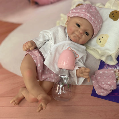 1pc 13 Inch Silicone Doll Cute Bebe Newborn Baby Soft Solid Silicone Girl&Boy For Birthday Gifts