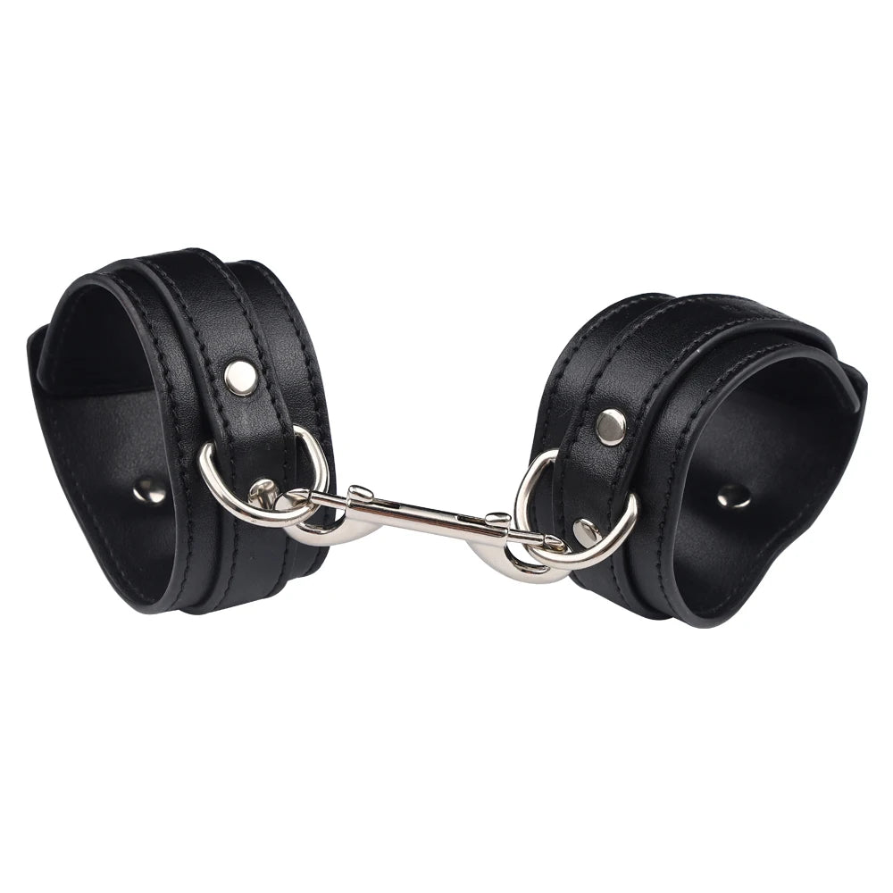 BDSM adjustable anal hook set leather collar handcuff straps BDSM removable multiple play accessories adult sex toys