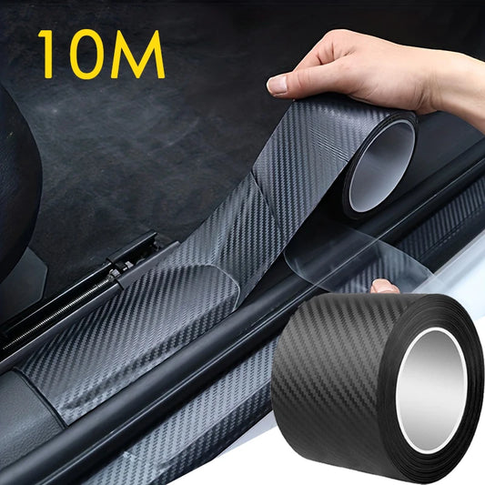 1-10m Nano Carbon Fiber Car 3D Tape Sticker Wrap Door Mirror Paste Protector Strip DIY Protection Film Waterproof Adhesive Vinyl