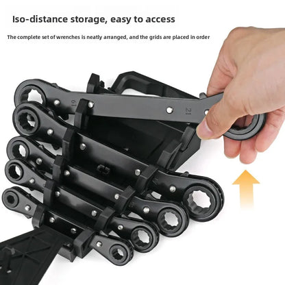 Rapid Ratchet Wrench Open Double Head Two-way Ratchet Wrench Dual-Purpose Automatic Plum Blossom Labor-Saving Auto Repair Tool