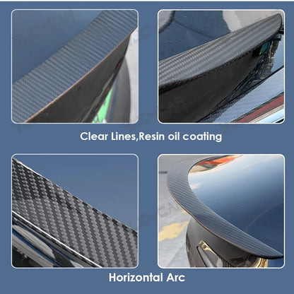 New Performance Version Real Carbon Fiber Spoiler For Tesla Model 3 Highland Rear Carbon Trunk Wing 2023 + Auto Accessories