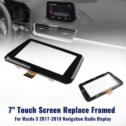 B61A611J0 7 inch Touch Screen Digitizer For MAZDA 3 Axela 2017-2018 Navigation Display Car Accessories B61A-61-1J0A