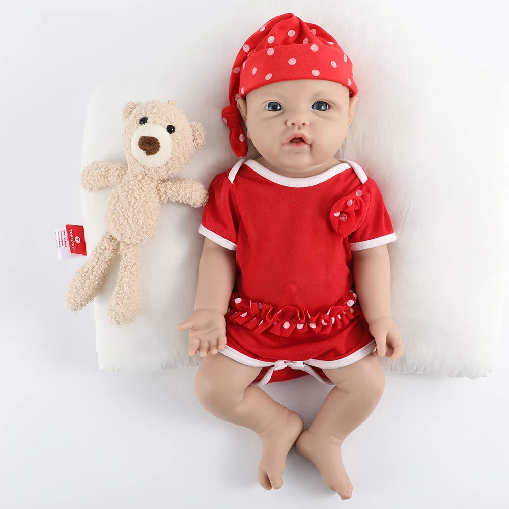 IVITA High Quality 5 Sizes Choices Silicone Reborn Doll Wholesale Fashion Baby Girl Toys Lifelike Newborn Baby Painted Soft Doll