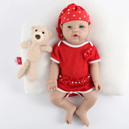 IVITA High Quality 5 Sizes Choices Silicone Reborn Doll Wholesale Fashion Baby Girl Toys Lifelike Newborn Baby Painted Soft Doll