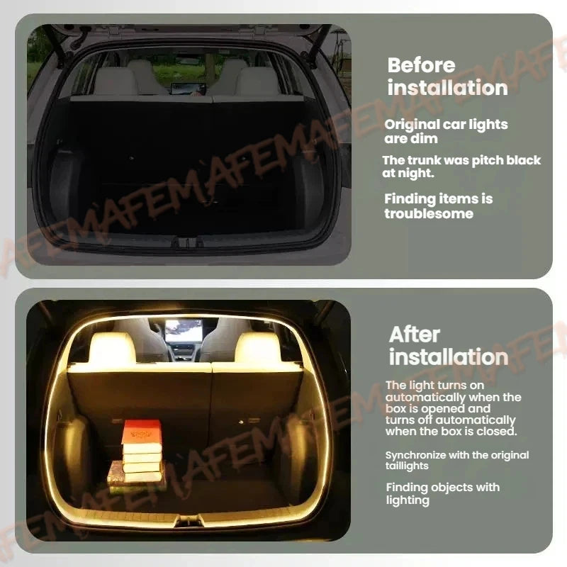 FOR 11-22 LEXUS CT200 Trunk Light Modification light Atmosphere lights White warm white Rear Trunk LED Light Bar