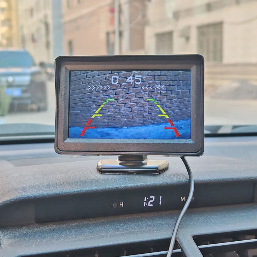 DIYSECUR Car Reverse Video Parking Radar 4 Sensor Rear View Backup Security System Sound Buzzer Alert Alarm for Camera Monitor