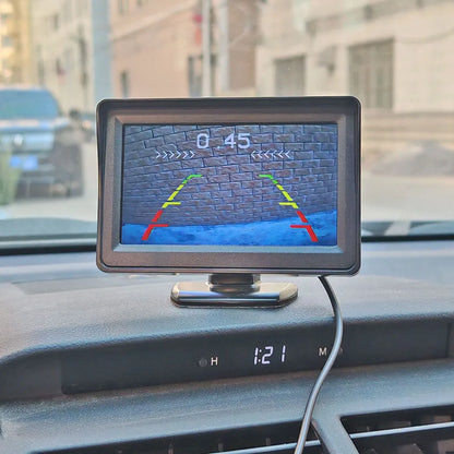 DIYSECUR Car Reverse Video Parking Radar 4 Sensor Rear View Backup Security System Sound Buzzer Alert Alarm for Camera Monitor