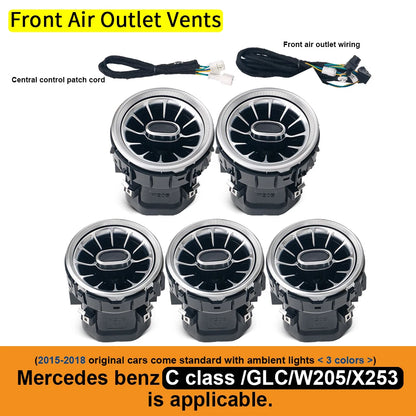 For Mercedes Benz W205 C-Class GLC X253 W213 E-Class W222 S-Class W117/W156/W176 CLA GLA Turbine Nozzle Air Vents Ambient Light