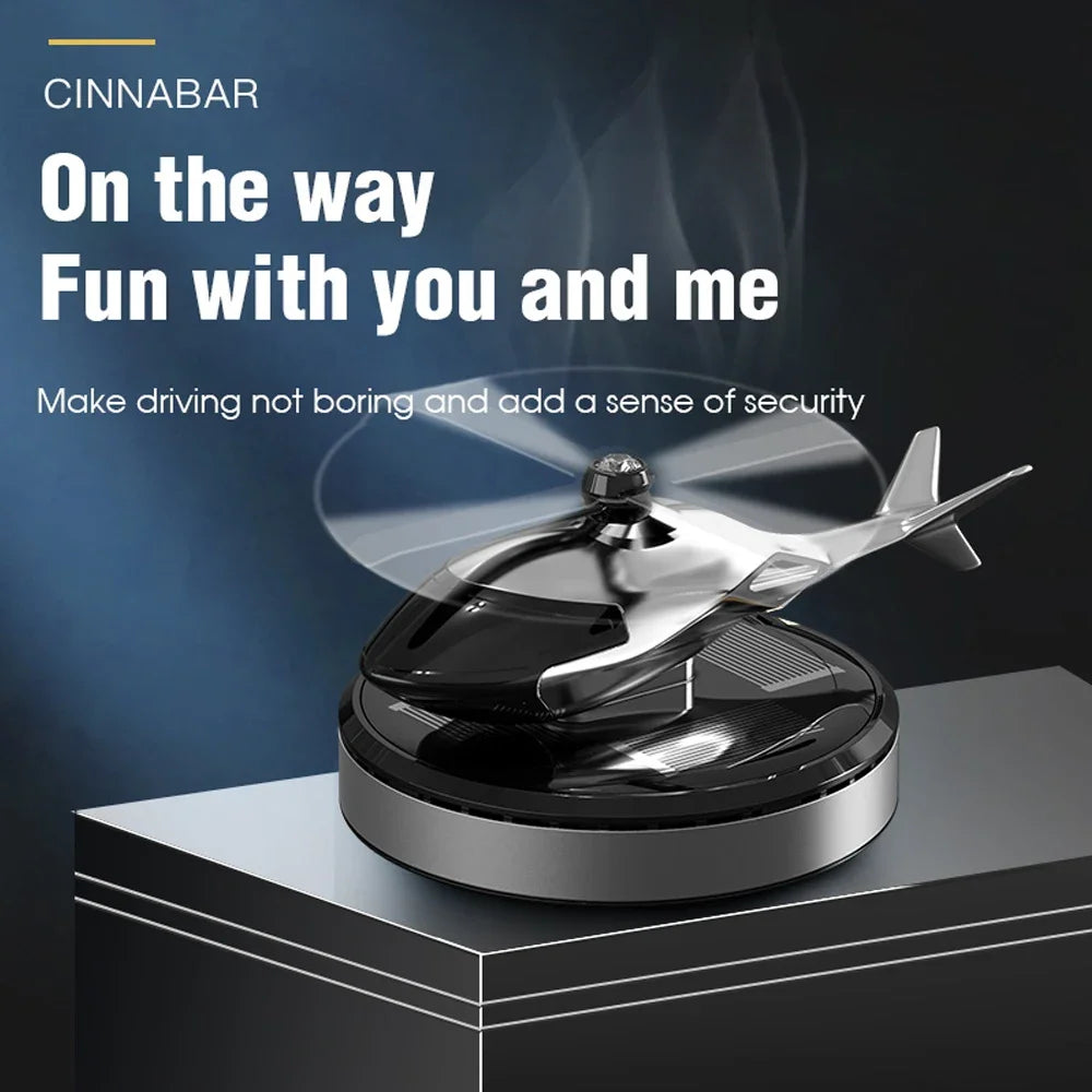 Solar Car Helicopter Propeller Fragrance Auto Interior Accessories for Men Women Car Perfume Decoration